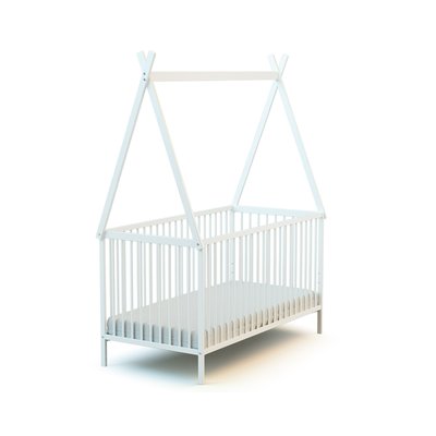 Lit bébé en bois 70 x 140 cm avec tipi WEBABY