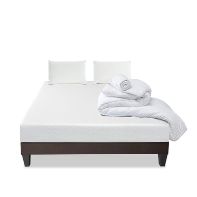 Pack Absolu 180x200 cm Matelas Mousse + Sommier Bois + Accessoires BELLECOUR