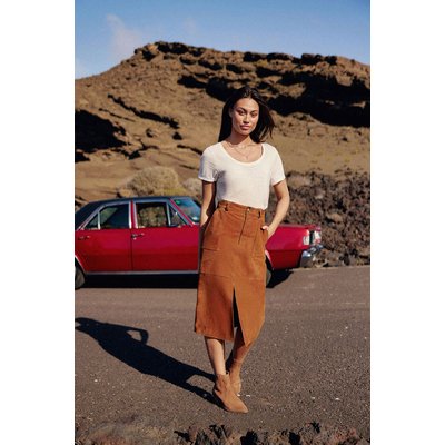 Jupe longueur midi évasée uni FELICIA LA PETITE ETOILE