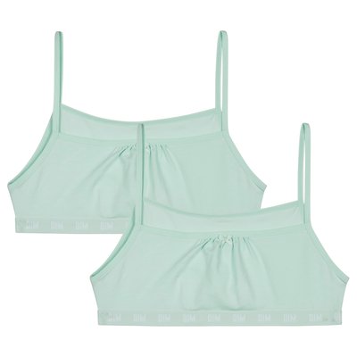 Lot de 2 brassières sans armature en coton bio Skin Care DIM