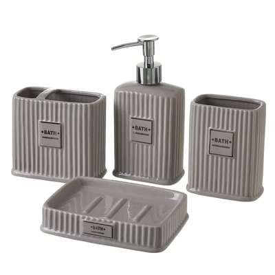 Set salle de bain céramique gris WADIGA