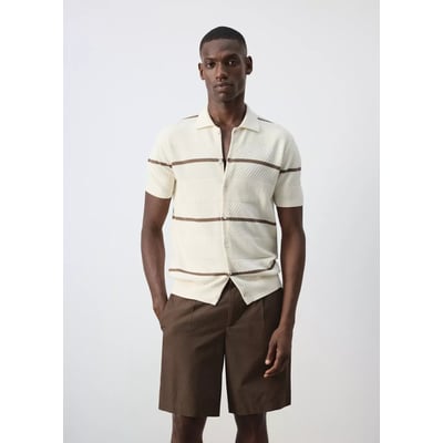 Chemise 100 % structure en maille MANGO MAN