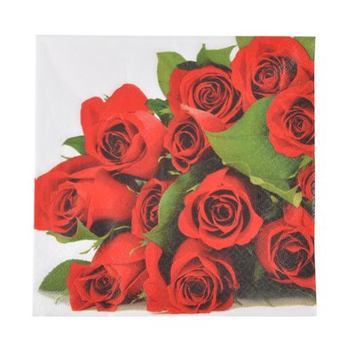 Lot de 20 serviettes papier roses 25 cm DOUCEUR D'INTÉRIEUR