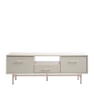Meuble TV 2 portes 1 tiroir en bois et métal L140cm- JURA DRAWER