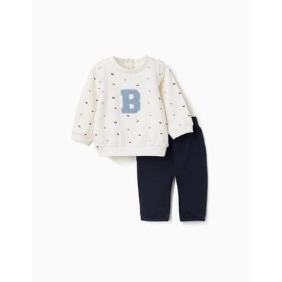 Ensemble de jogging en coton peigné avec broderie en bouclettes ZIPPY