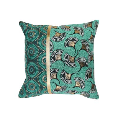 Housse de coussin en coton imprimé or DOUCEUR D'INTÉRIEUR