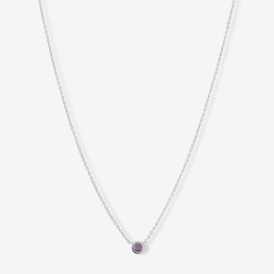Collier argent 925 serti d'une pierre d'Améthyste BALABOOSTE