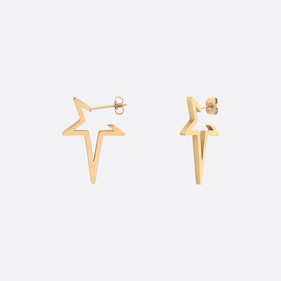 Boucles d'oreilles dorées à l'or fin KIND OF THINGS CAROLINE NAJMAN