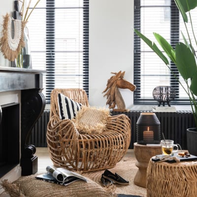 Fauteuil en rotin naturel - LOTUS HELLIN, DEPUIS 1862