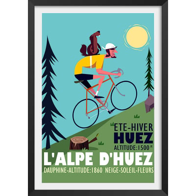 Poster de la montée de l'alpe d'huez HEXOA