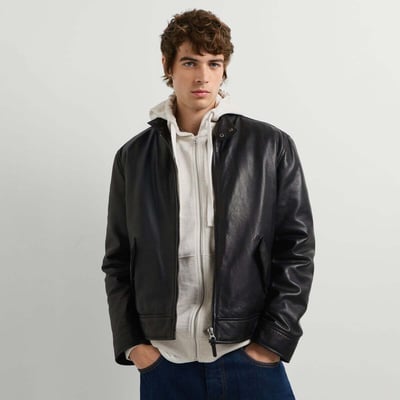 Veste En Cuir Coupe Regular PEPE JEANS