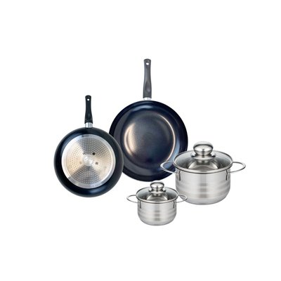 Set de 2 poêles 20 et 24 cm et 2 faitouts Prima Brillant ELO
