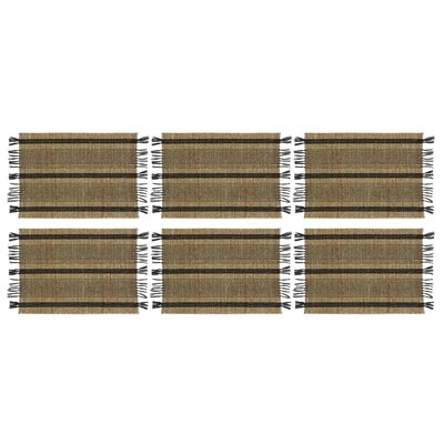 Linge de table en jonc naturel et noir Sets de table AUBRY GASPARD