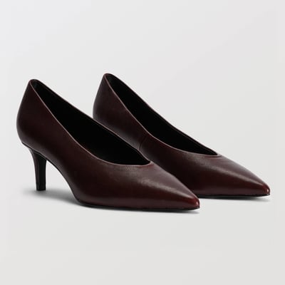 Escarpins à talon en cuir MONOPRIX