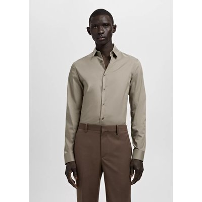 Chemise de costume coton mélangé super slim-fit MANGO MAN