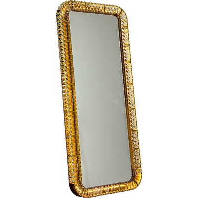 Miroir sur pied design bronze avec cadre cristal élégant RECOLLECTION