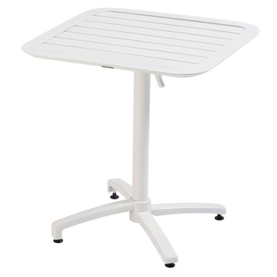 Table 70x70 cm en aluminium avec plateau rabattable, ALMADA OVIALA