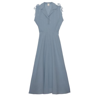 Robe cintrée Violine en coton bleu clair INES DE LA FRESSANGE PARIS