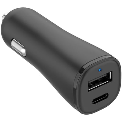 Chargeur allume cigare 32W USB-A + USB-C noir ESSENTIEL B