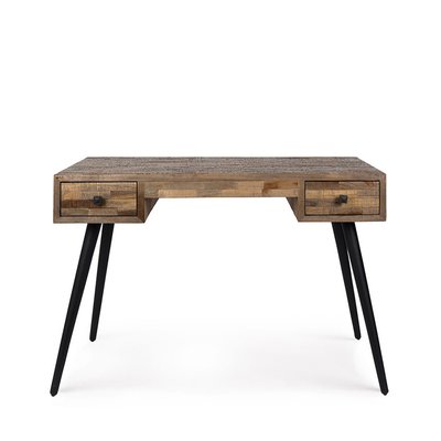 Bureau en teck recyclé - LEO DRAWER