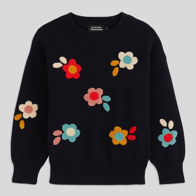 Pull à motif en bouclettes en coton BIO MONOPRIX