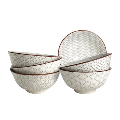 Lot de 6 bols médiums, SLOW ARTIME