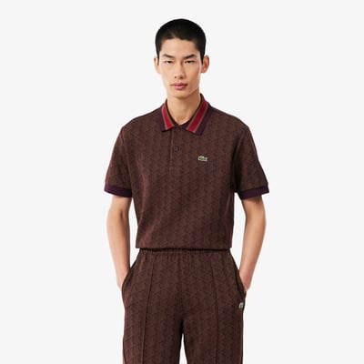 Polo classic fit jacquard monogramme LACOSTE
