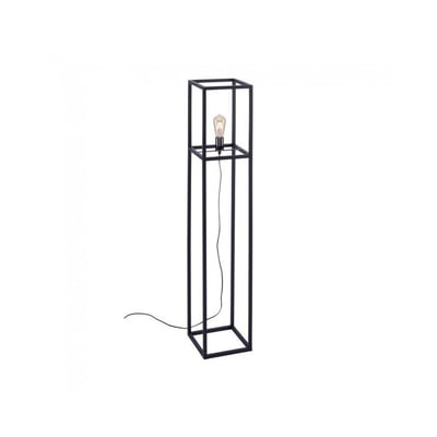 Lampadaire rectangulaire Cage noir Pour Ampoule E27 MILLUMINE