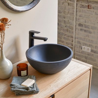 Vasque ronde en terrazzo black MICHA TIKAMOON