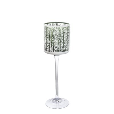 Porte-bougie décoratif à pied en verre H30 SIA DECO