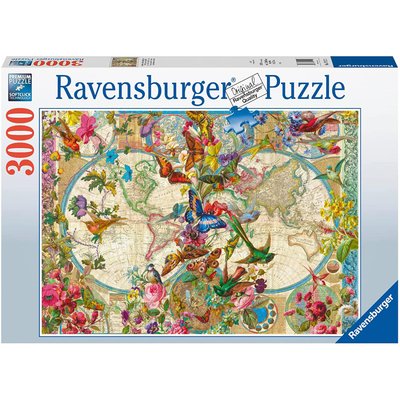 Puzzle 3000 pièces - Carte de la flore et de la faune RAVENSBURGER