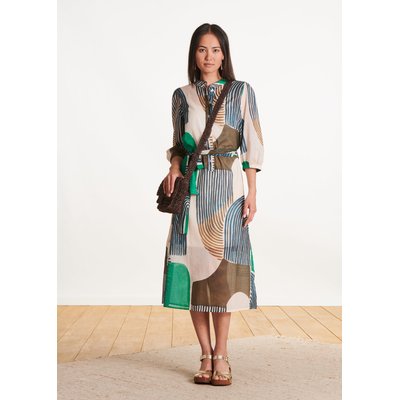 Robe mi-longue à imprimé en coton biologique LA FEE MARABOUTEE