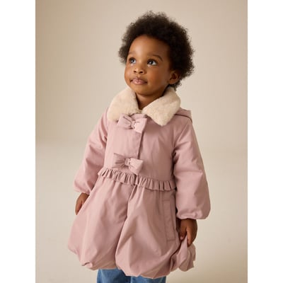Manteau déperlant avec col en imitation fourrure NEXT