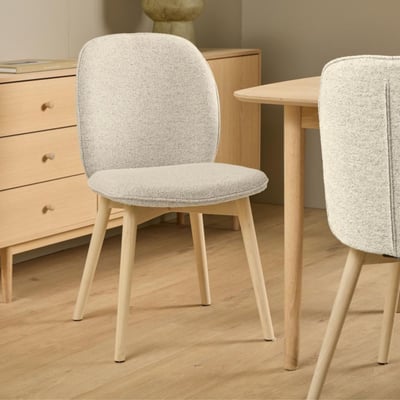 Chaises scandinaves en tissu bouclette (lot de 2) - ALIX HELLIN, DEPUIS 1862