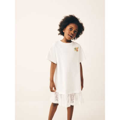 Robe t-shirt 2-en-1 en dentelle NEXT