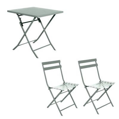 Ensemble table de jardin pliante + 2 chaises Greensboro HESPERIDE