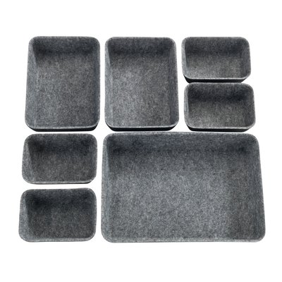 Lot de 7 Paniers de rangement de tiroir tissu WENKO