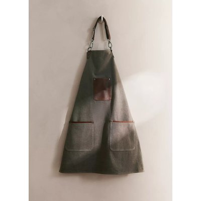 Tablier avec détail en cuir MANGO HOME