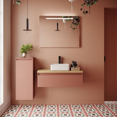 Ensemble vasque posée 1 tiroir + miroir - HUDSON HOMIFAB
