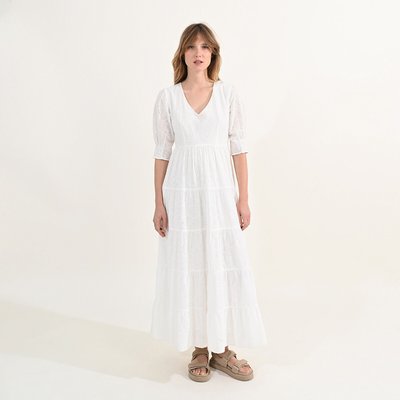 Embroidered Cotton Maxi Dress MOLLY BRACKEN