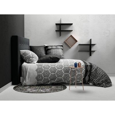 Parure housse de couette imprimée avec taie(s) coton, Pavage ATELIER DU COTON