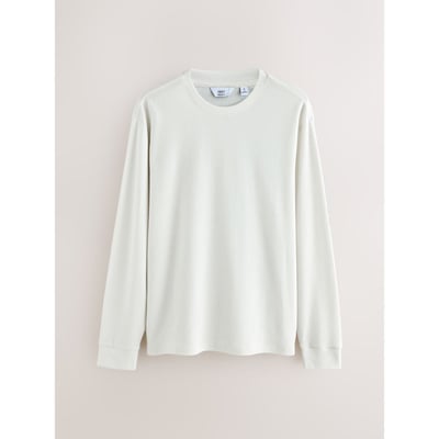 T-shirt manches longues effet micro texturé NEXT