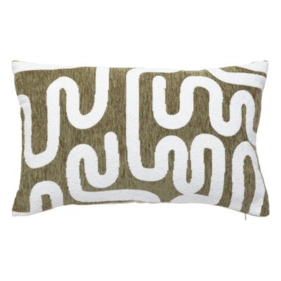 Housse de coussin chenille  Kaki ATMOSPHERA