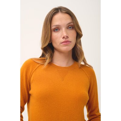 Pull Col Rond Ocre Helen JUST CASHMERE