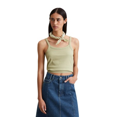 Top à bretelles cropped en coton bio côtelé MARC O’POLO DENIM