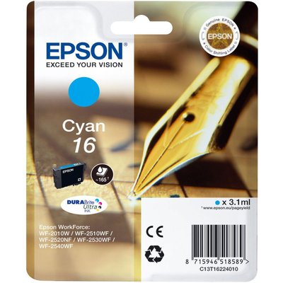 Cartouche d'encre T1622 Cyan Série Stylo Plume EPSON