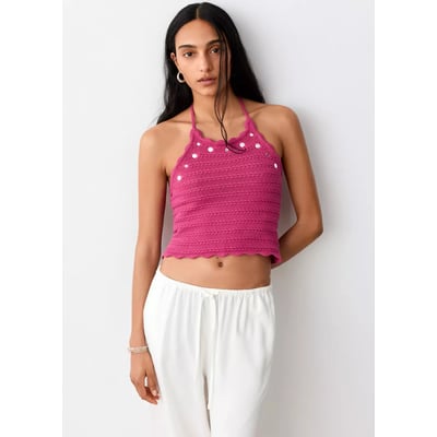 Top en crochet miroirs MANGO TEEN