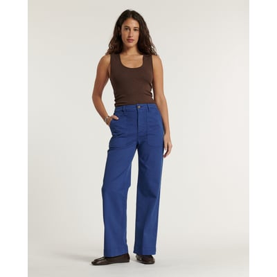 PANTALON DROIT LARGE TAILLE HAUTE UTILITY STRETCH LABDIP