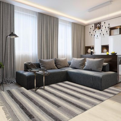 Tapis kilim fait main en PET motif géométrique UN AMOUR DE TAPIS