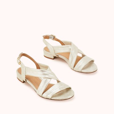 Sandales plates en cuir velours Vassio COSMOPARIS